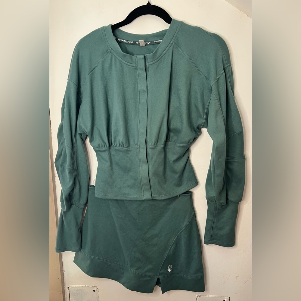 Free People Movement Guiding Light Skort Set in Midnight Jade Size XS NWOT - Picture 2 of 13
